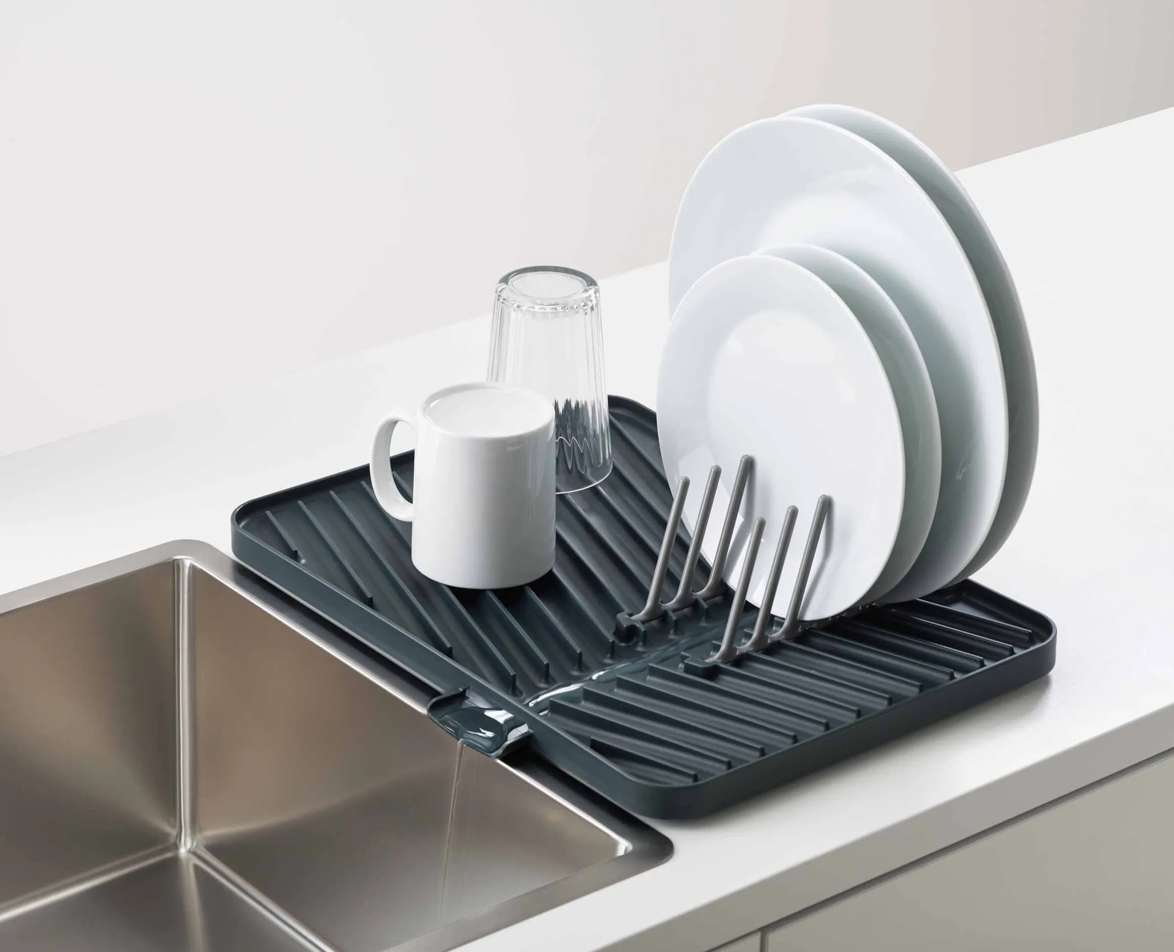 Flip-Up™ Gray Draining Board