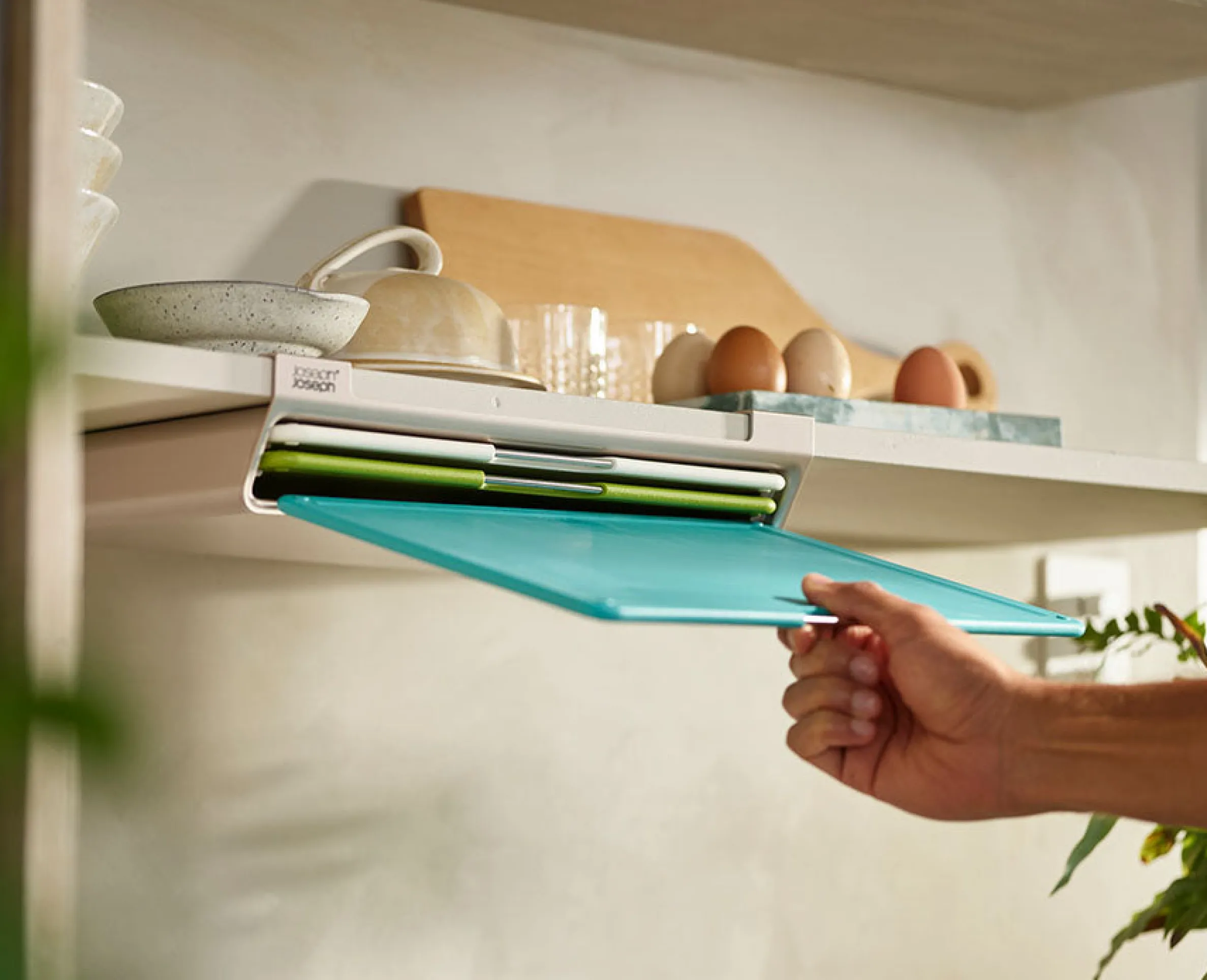 Folio™ Slim 3-piece Under-shelf Multicolor Cutting Board Set