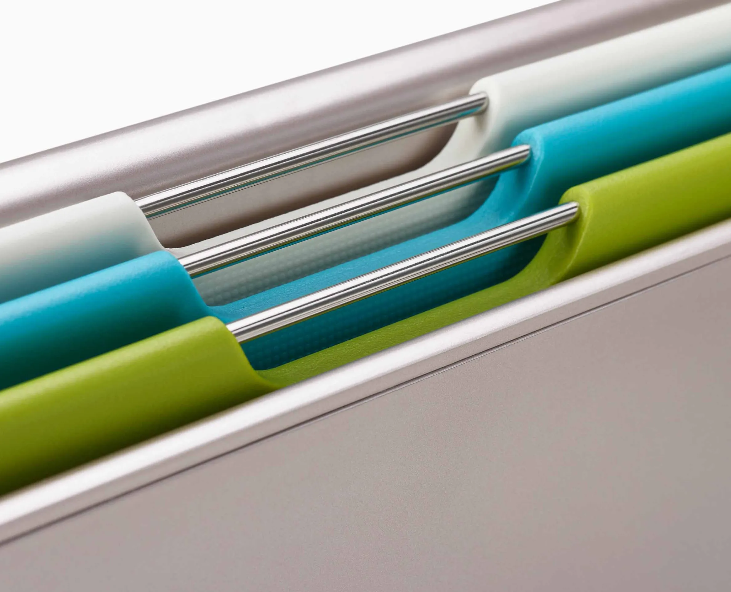 Folio™ Slim 3-piece Under-shelf Multicolor Cutting Board Set