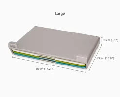 Folio™ Slim 3-piece Under-shelf Multicolor Cutting Board Set