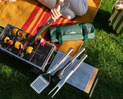 GrillOut™ Black BBQ Silicone Basting Brush with Extending Handle