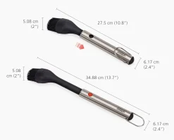 GrillOut™ Black BBQ Silicone Basting Brush with Extending Handle