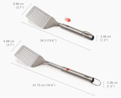 GrillOut™ 2-Piece Stainless-Steel BBQ Turner & Tongs Set