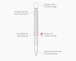 GrillOut™ Stainless-Steel BBQ Tongs with Extending Handle