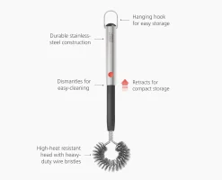 GrillOut™ Stainless-Steel BBQ Cleaning Brush with Extending Handle