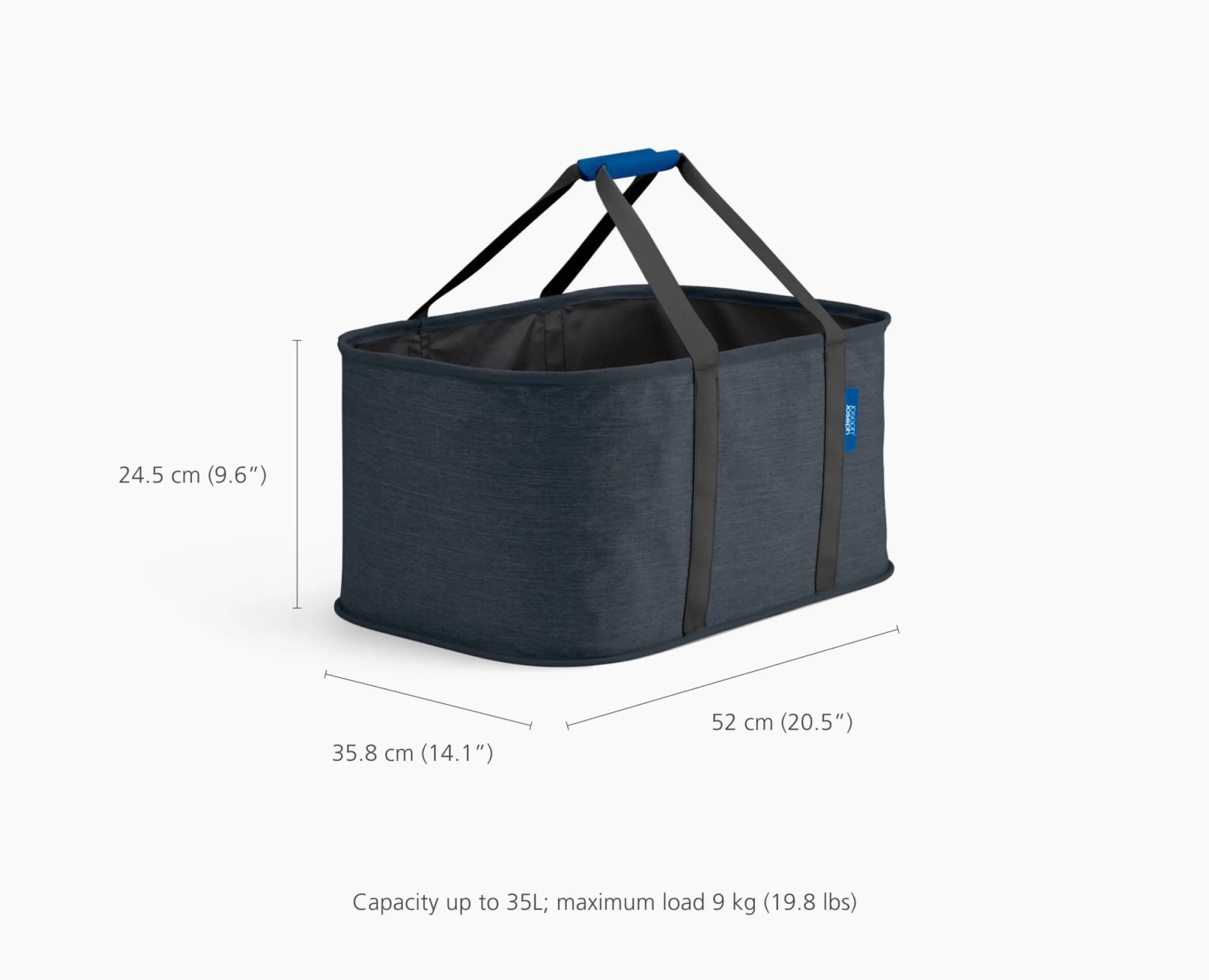 Hold-All™ Black Collapsible 35L Laundry Basket