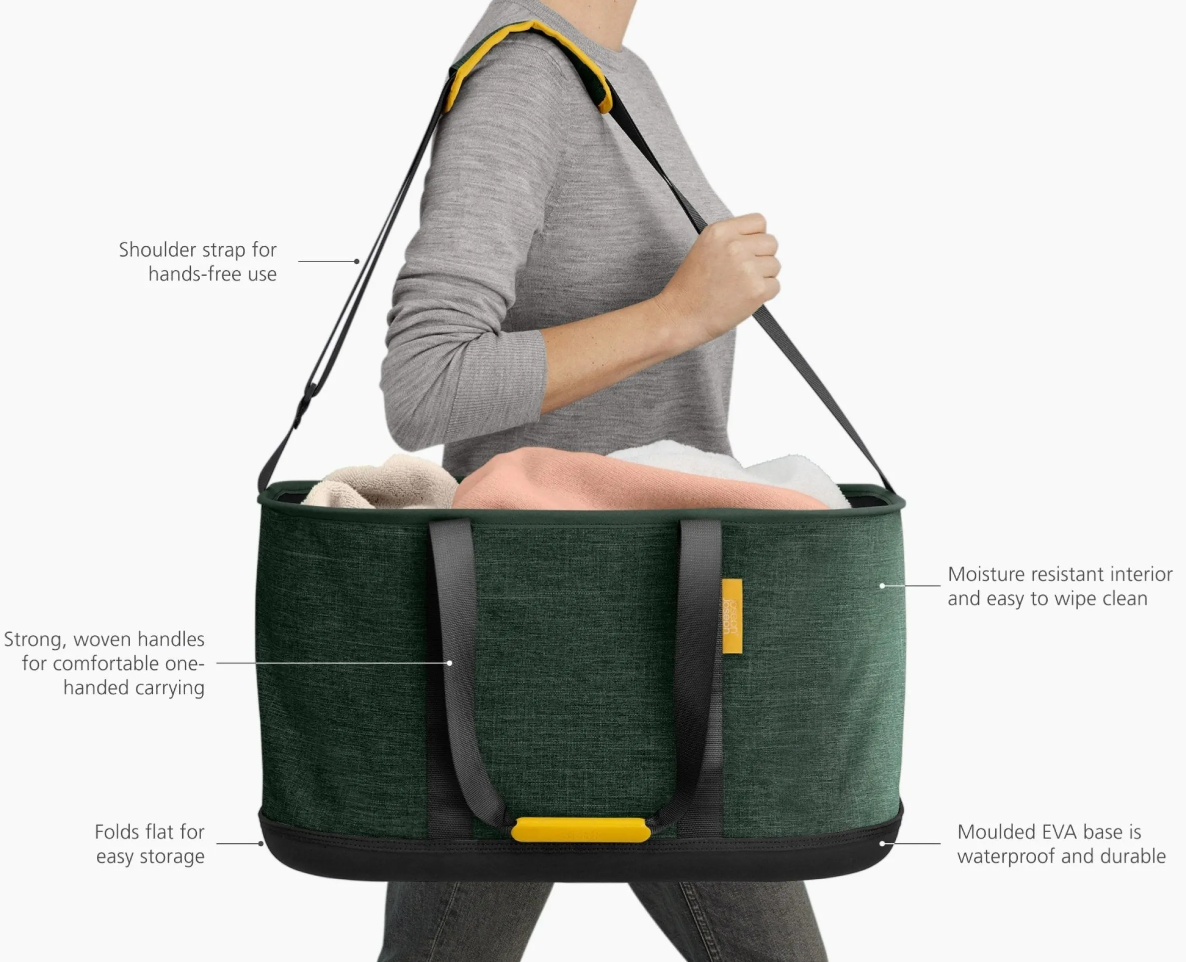 Hold-All™ Outdoor Green Collapsible 45L Laundry Basket