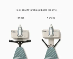 IronHub™ Wall-mounted Ecru Iron Storage Caddy
