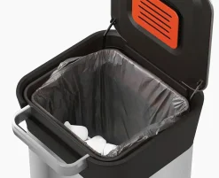 IW5 40L Gray Recycled Trash Bags - 4 pack