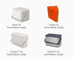IW2 4L White Food Waste Caddy Trash Bags - 4 pack
