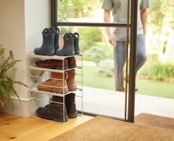 Level™ Adjustable Ecru Shoe Rack