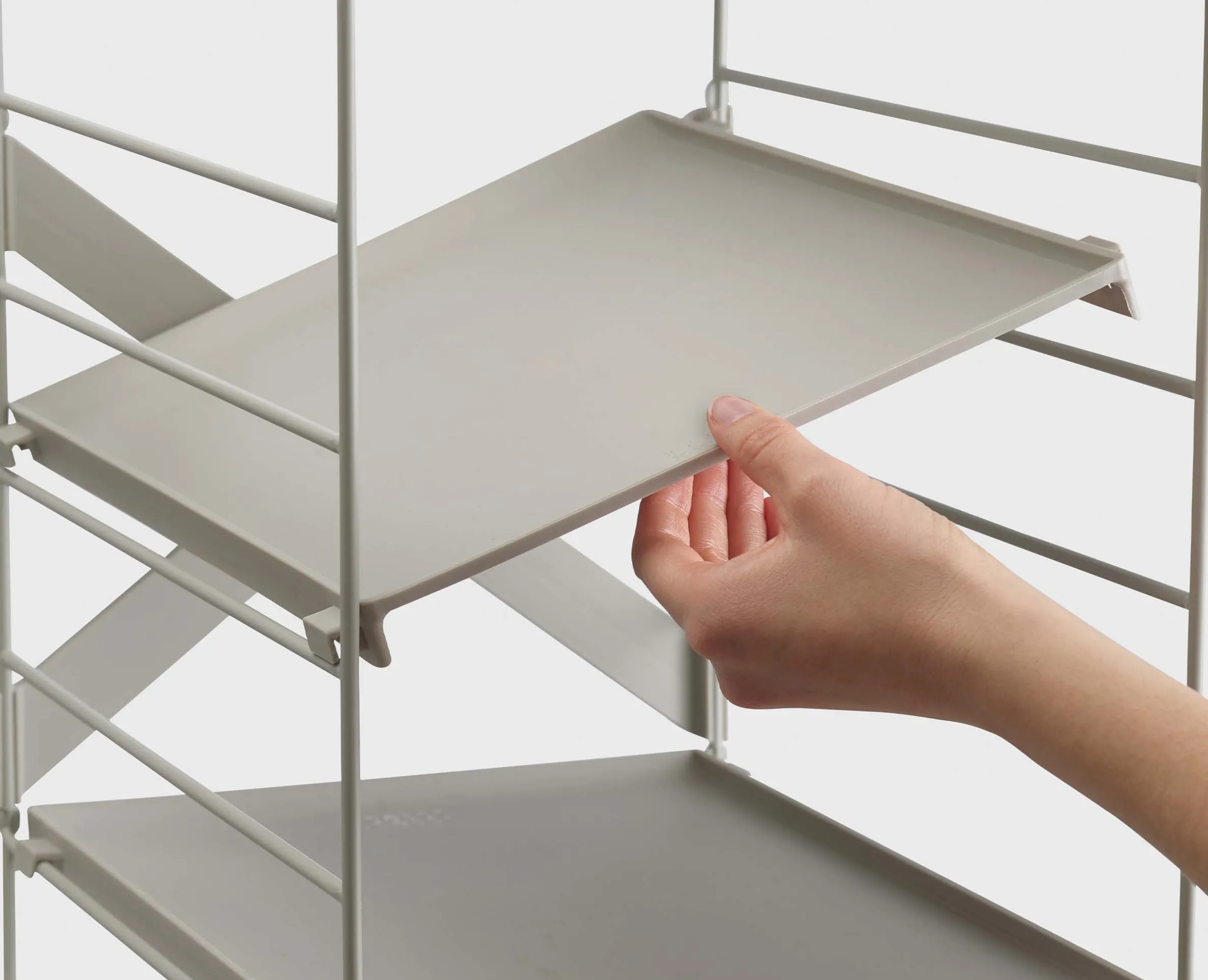 Level™ Adjustable Ecru Shoe Rack