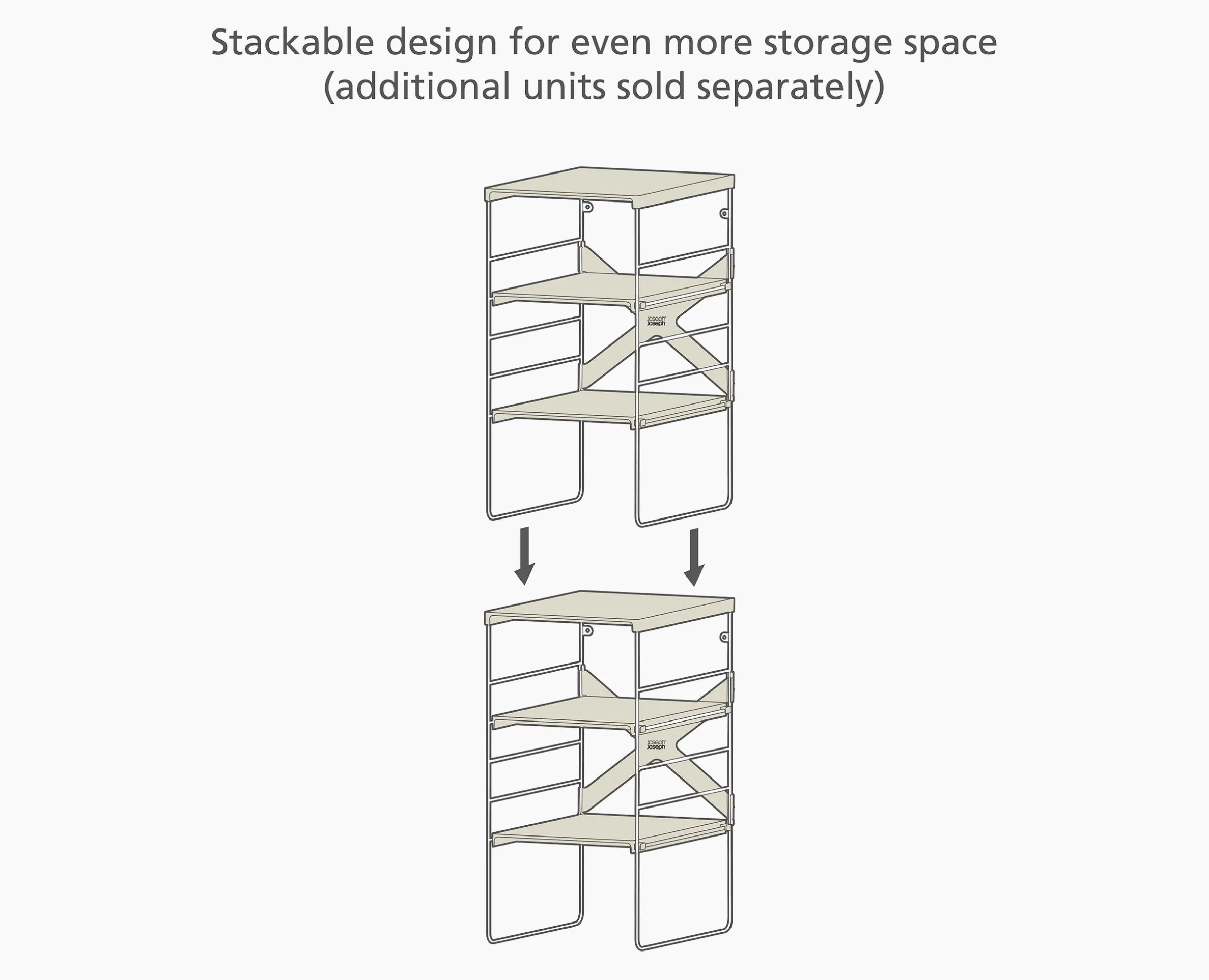 Level™ Adjustable Ecru Shoe Rack