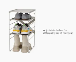 Level™ Adjustable Ecru Shoe Rack