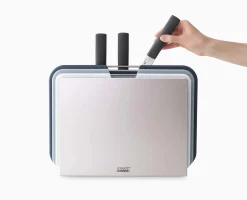 Nest™ Boards Plus 6-piece Knife & Gray Cutting Board Set
