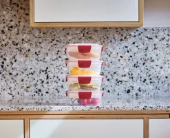 Nest™ Lock 8-Piece Red 1L Round Food Container Set