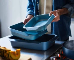 Nest™ Oven Non-stick 3-piece Blue Roasting Pan Set