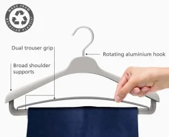 Orderly™ Set of 2 Ecru Suit & Coat Hangers