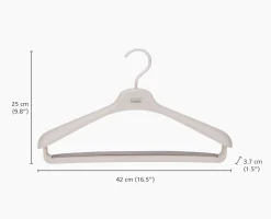 Orderly™ Set of 2 Ecru Suit & Coat Hangers