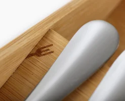 2-piece DrawerStore™ Bamboo Large Cutlery & Knife Organizer Set