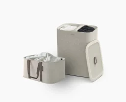 2-piece Ecru Tota 90L & Hold-All™ 35L Laundry Basket Set