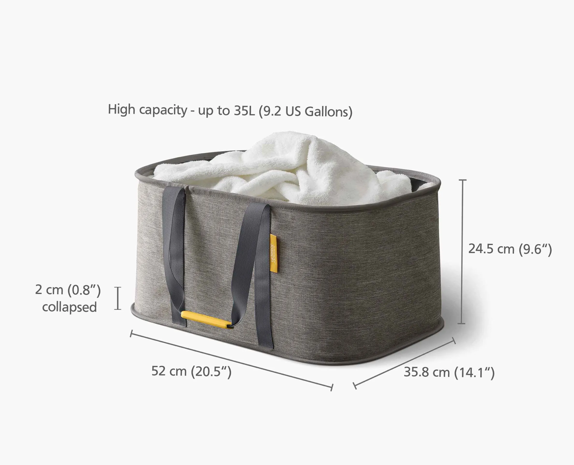2-piece Gray Laundry Basket Set