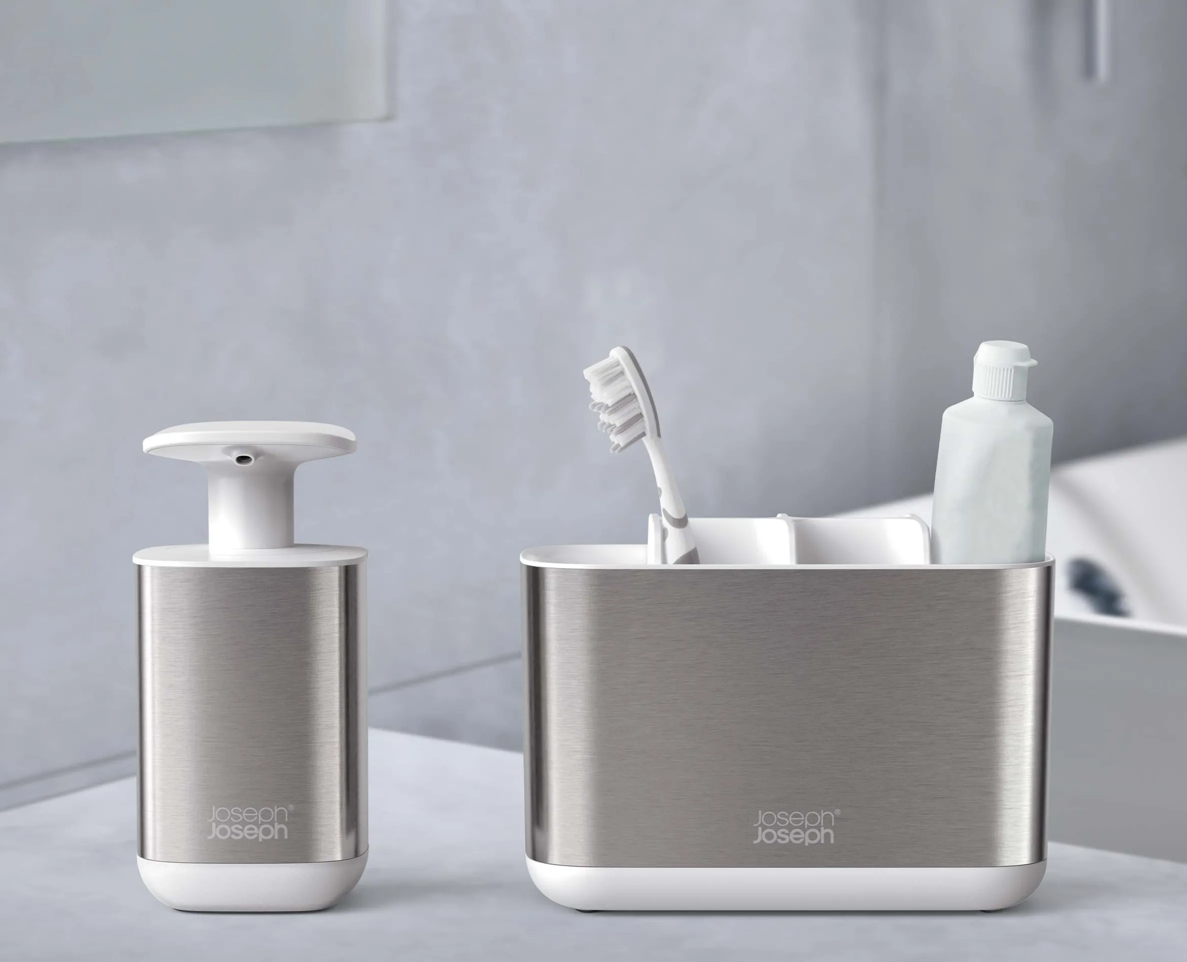 2-piece Stainless-steel Bathroom Sink Set