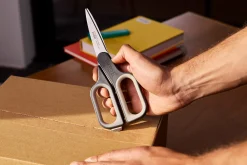 PlusCut™ Gray Scissors with Integrated Box Cutter