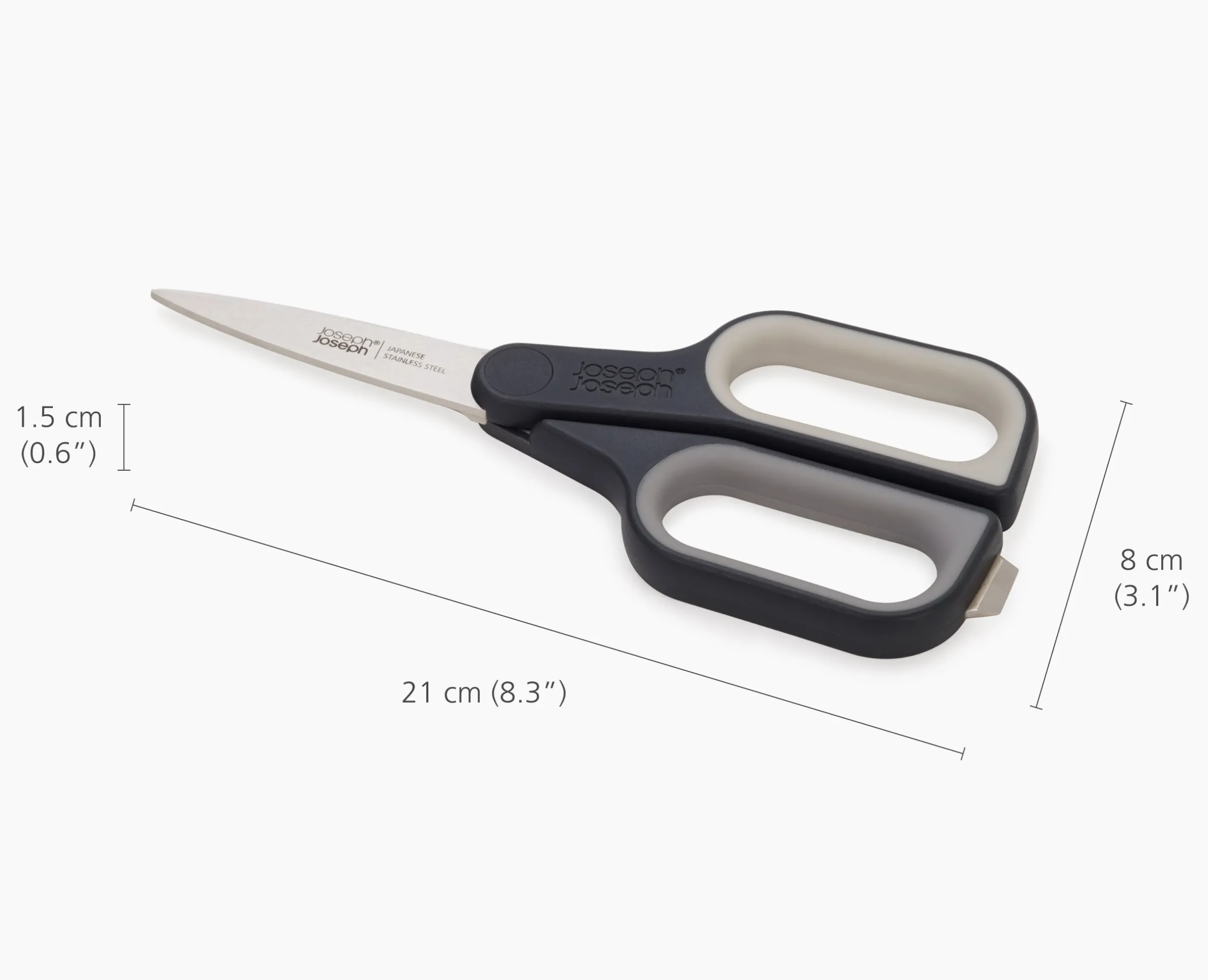PlusCut™ Gray Scissors with Integrated Box Cutter