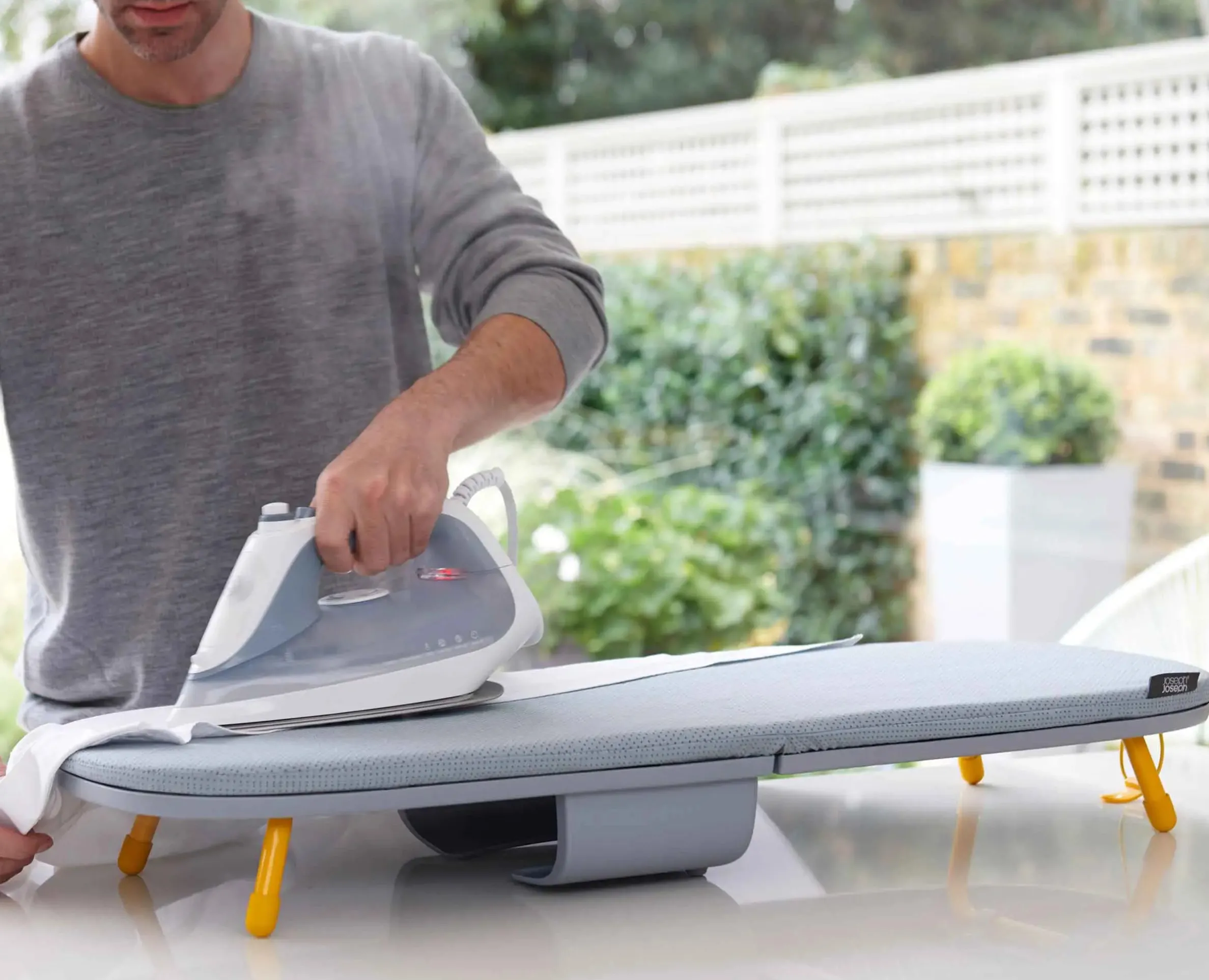 Pocket 35" Folding Gray Ironing Board