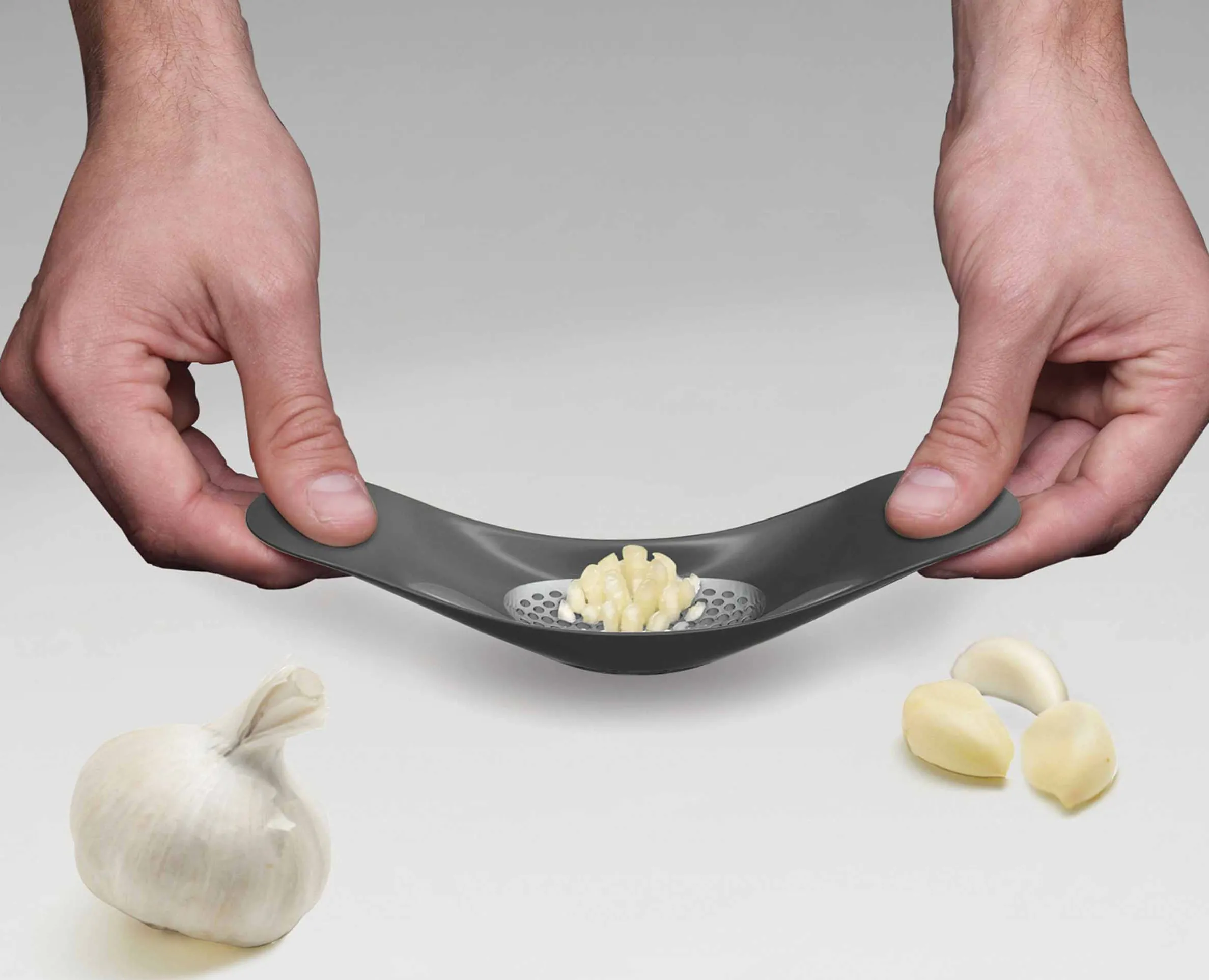 Rocker™ Silver Garlic Crusher