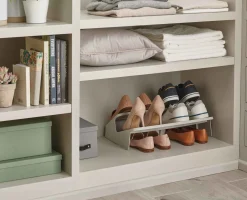 Shoe-In™ Large Space-saving Ecru Shoe Rack