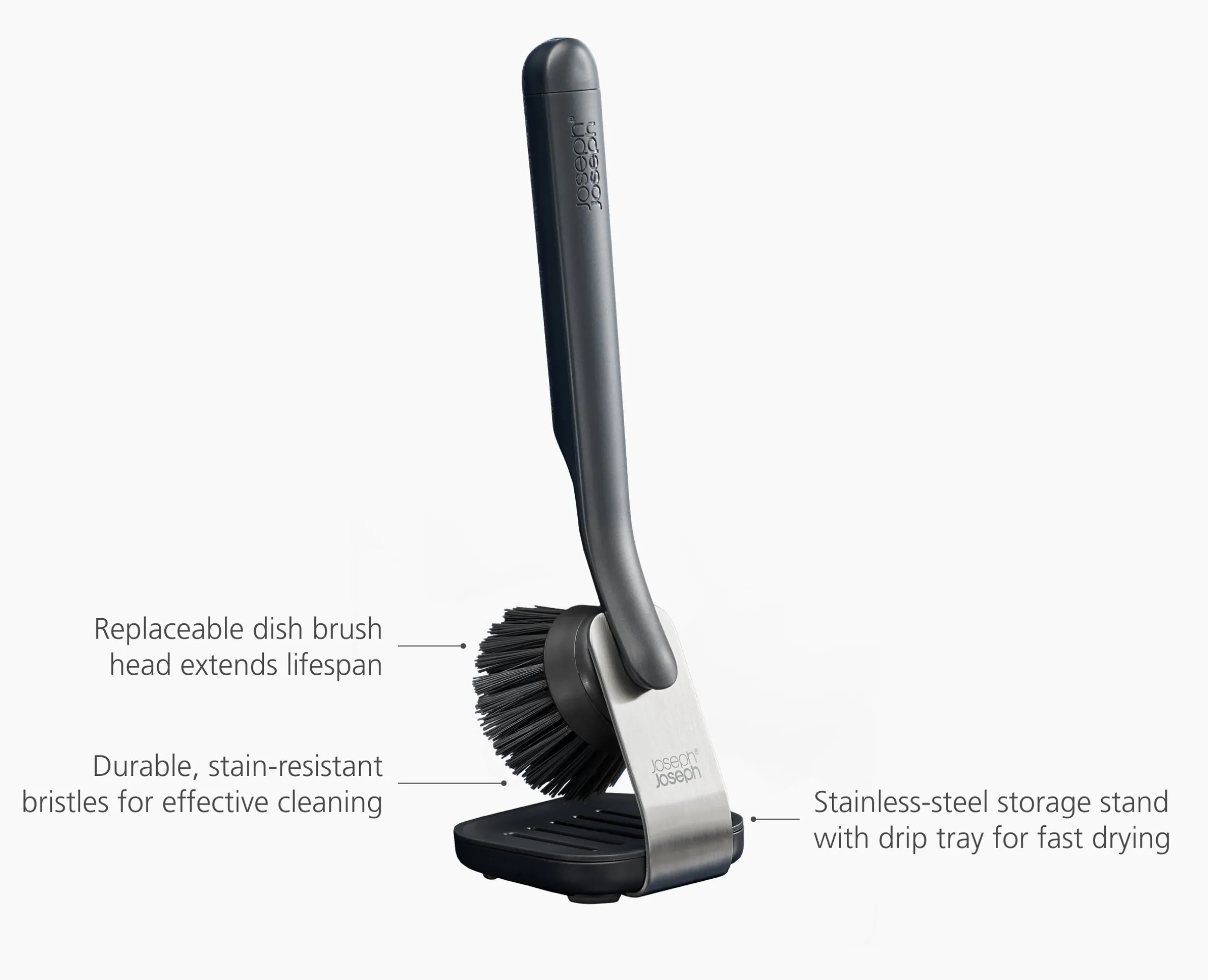 SinkTech™ Dish Brush with Steel Stand