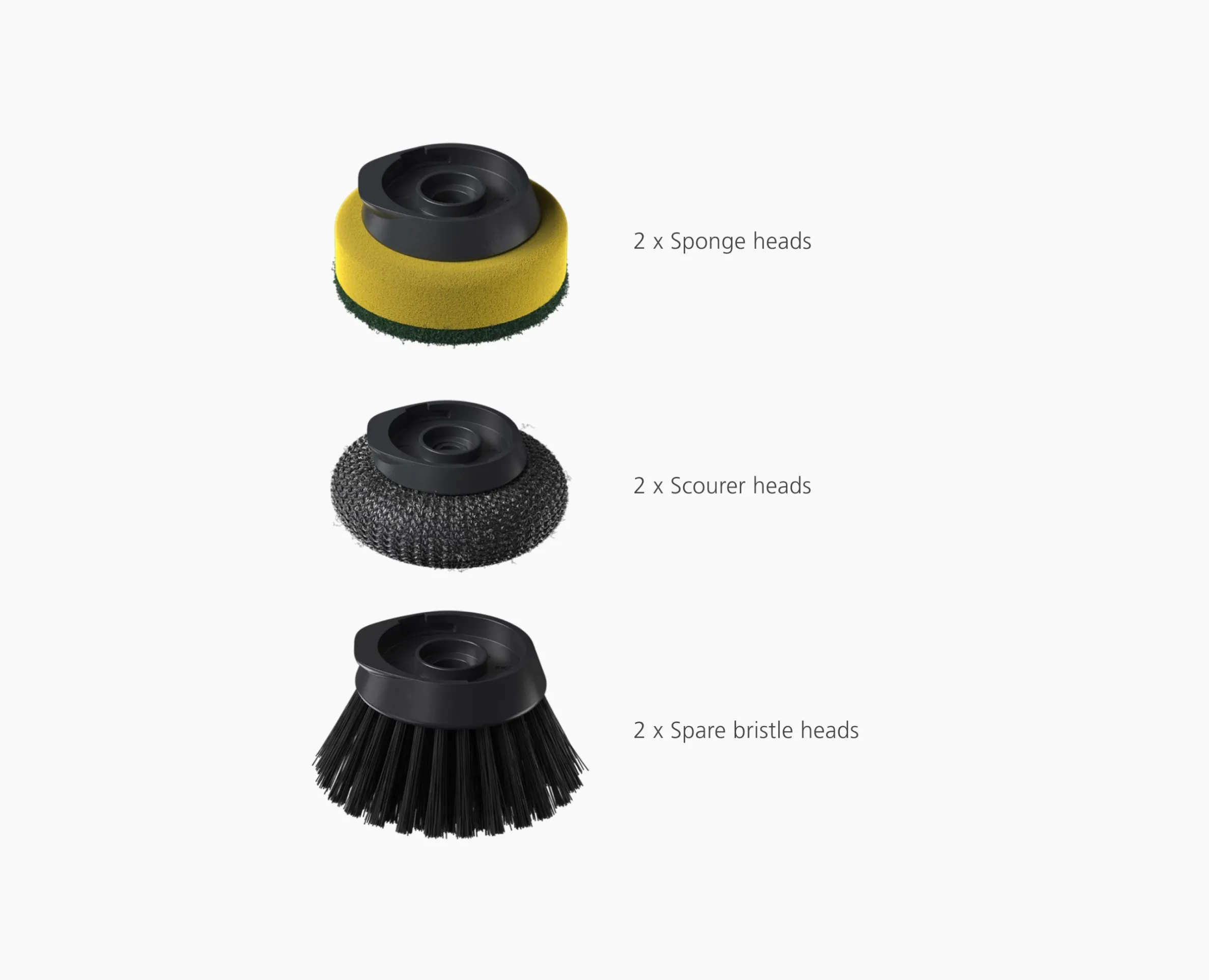 SinkTech™ Dish Brush with Steel Stand & Extra Heads