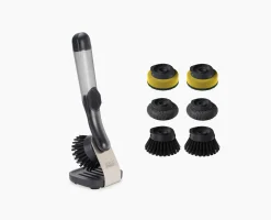 SinkTech™ Soap Dispensing Dish Brush with Steel Stand & Extra Heads