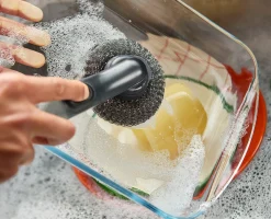 SinkTech™ Soap Dispensing Dish Brush with Steel Stand & Extra Heads