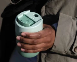 Sipp™ Green Travel Mug with Hygienic Lid 340ml