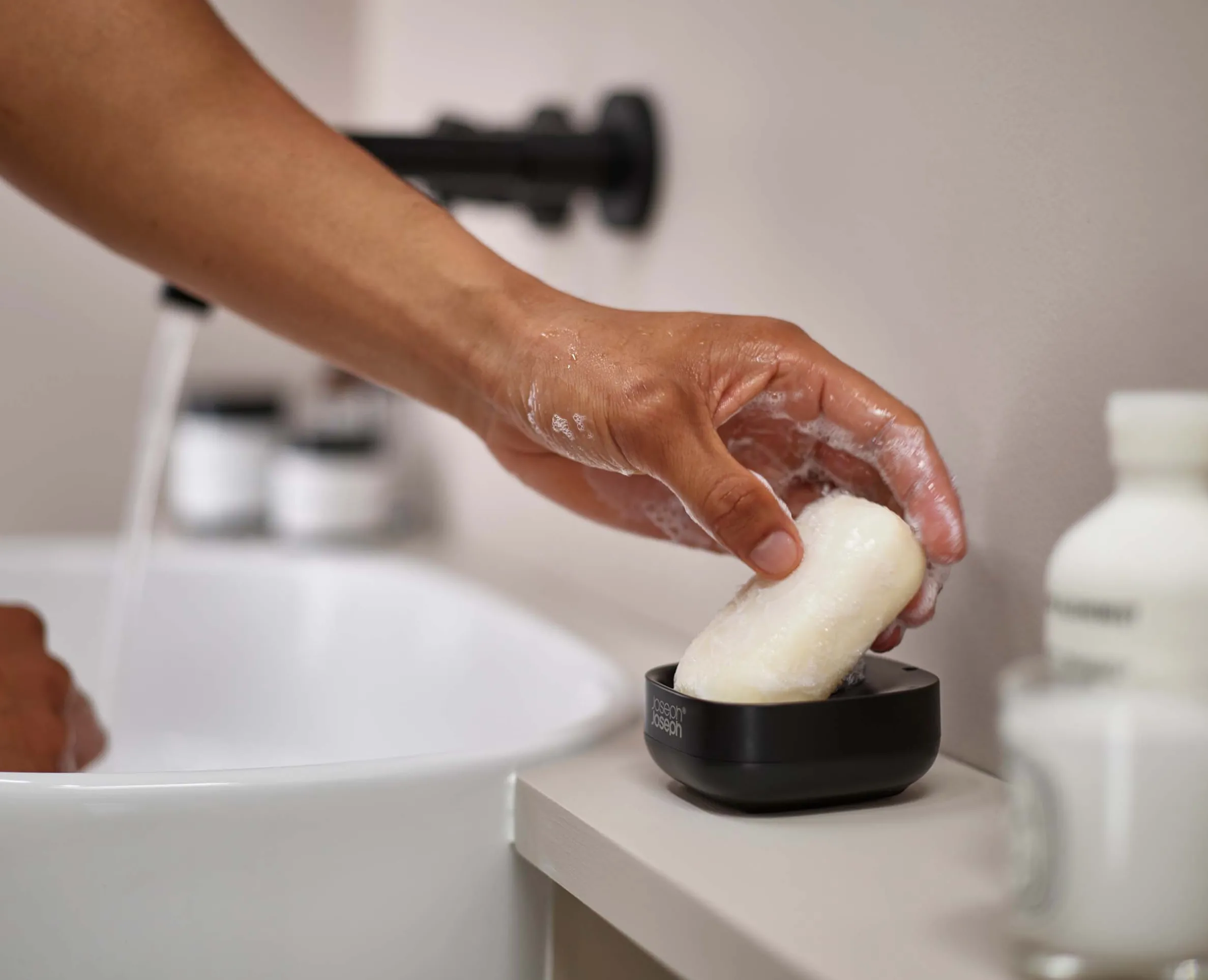 Slim™ Compact Matt Black Soap Dish