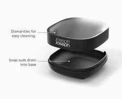 Slim™ Compact Matt Black Soap Dish