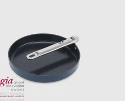 Space Folding Handle Ceramic Non-stick 9.5" Blue Frying Pan