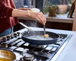 Space Folding Handle Non-Stick 12" Blue Shallow Frying Pan