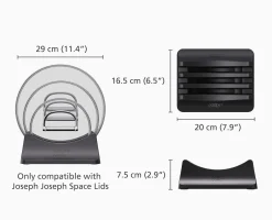 Space 3-piece Pan Lid Storage Stand