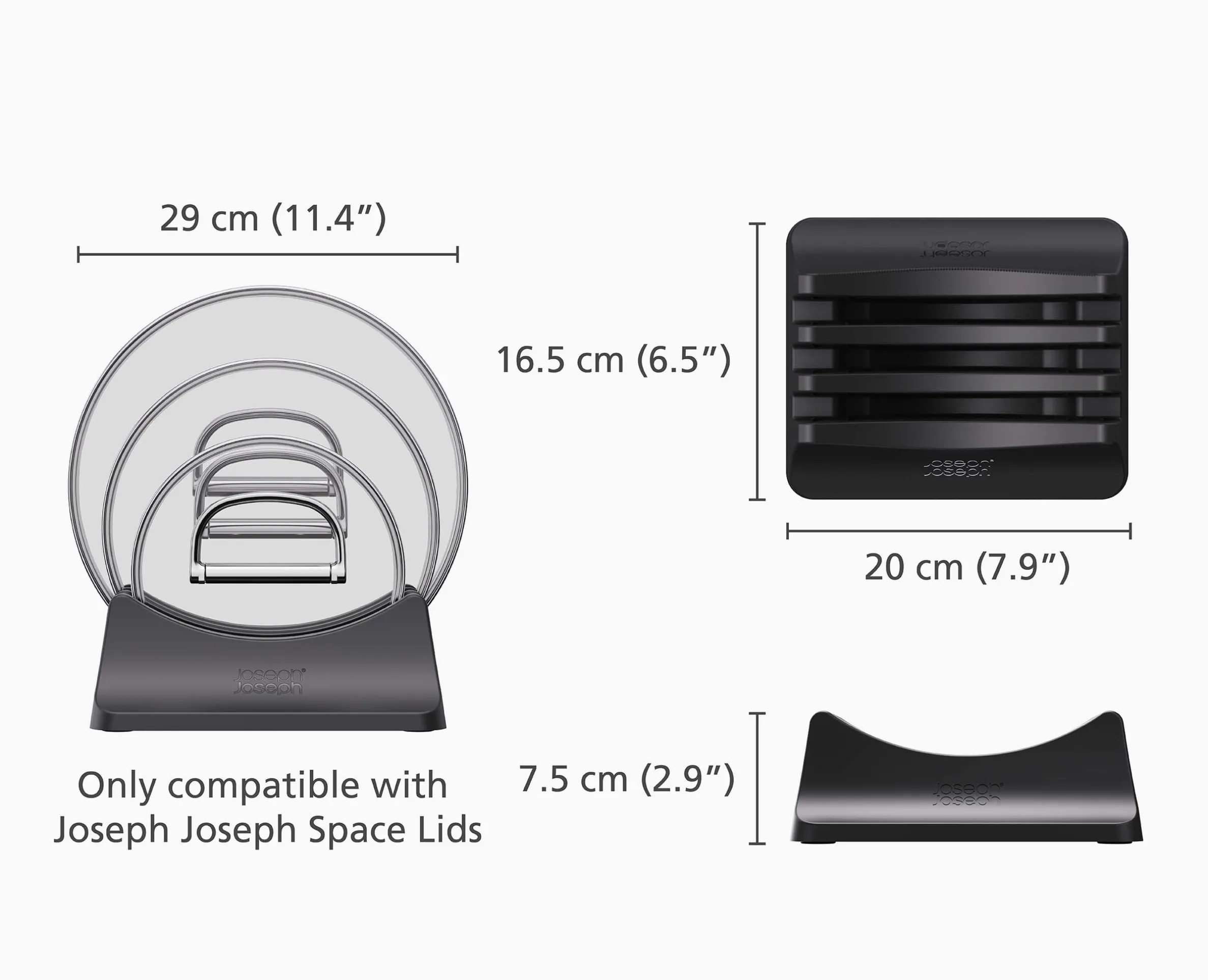 Space 3-piece Pan Lid Storage Stand