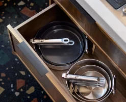 Space Steel Folding Handle Non-Stick 2-piece Pan Set