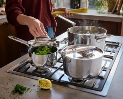 Space Steel Folding Handle 6-Piece Saucepan Set