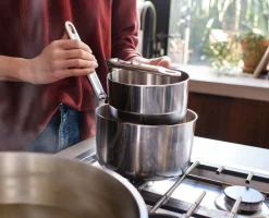 Space Steel Folding Handle 10-Piece Cookware Set