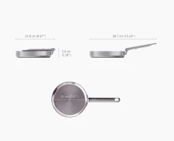 Space Steel Folding Handle 8" Frying Pan