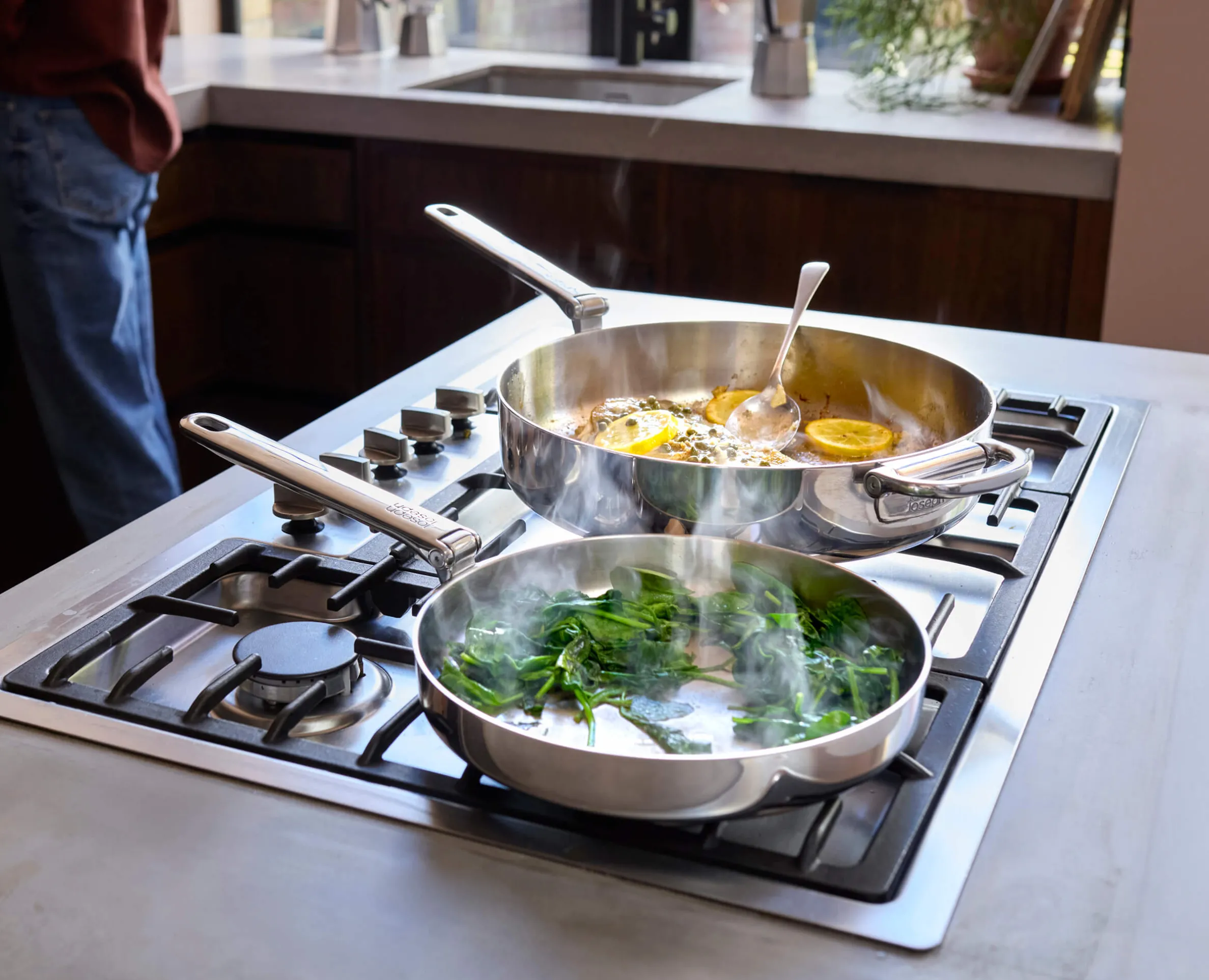 Space Steel Folding Handle 3.5Qt. Sauté Pan & Lid