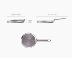 Space Steel Folding Handle 9.5" Frying Pan
