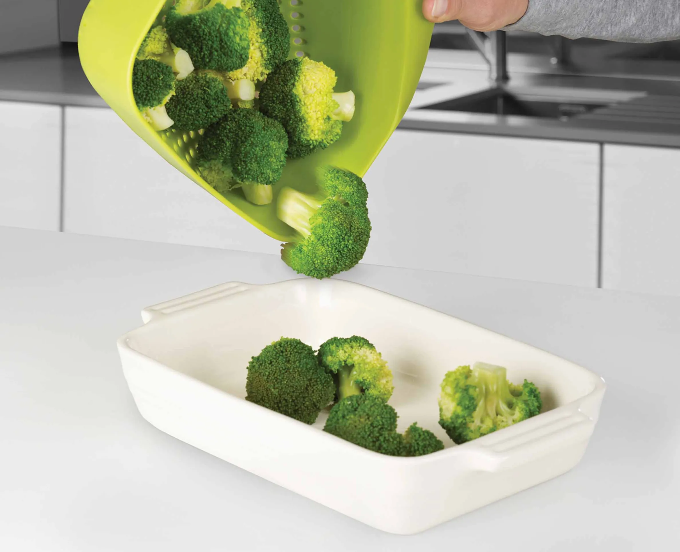 Square Green Colander